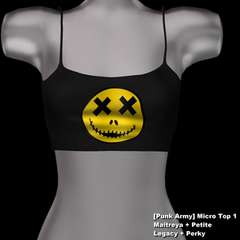 Second Life Marketplace - [Punk Army] Micro Top 1